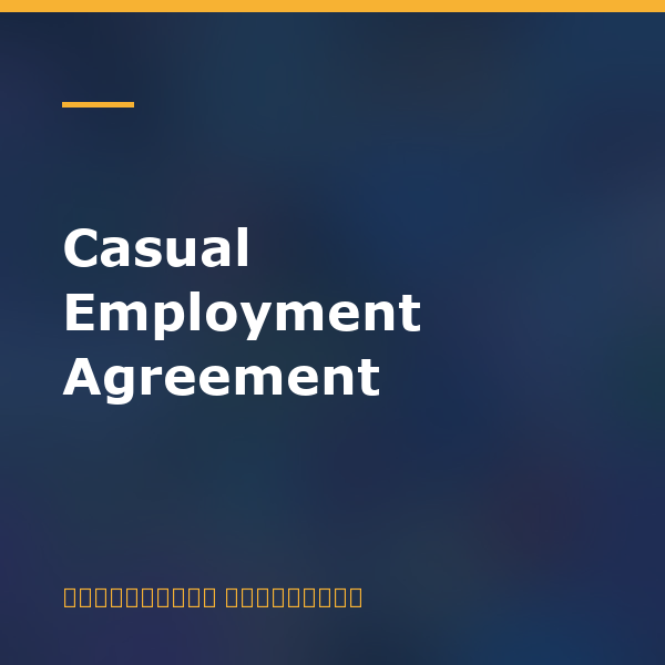 Casual Employment Agreement