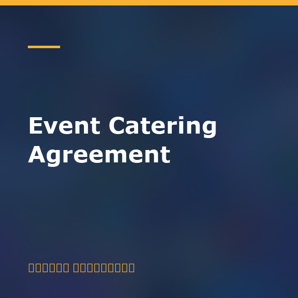 Event Catering Agreement