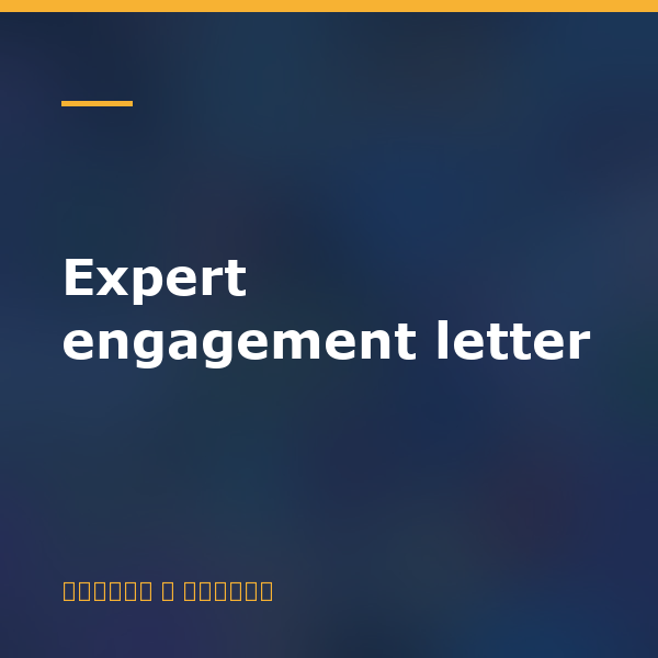 Expert engagement letter